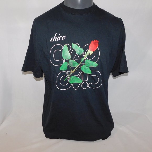 Fabrique Queen Italie CIAO Chico Rose T Shirt Black Mens L - Picture 3 of 6